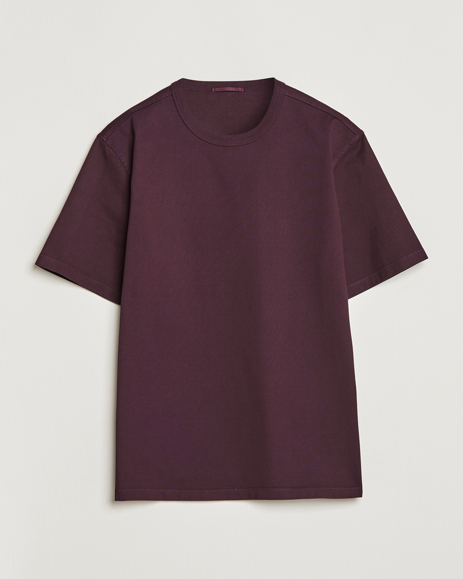 Heren | T-shirts | Ten c | Garment Dyed Cotton Jersey T-Shirt Blackberry
