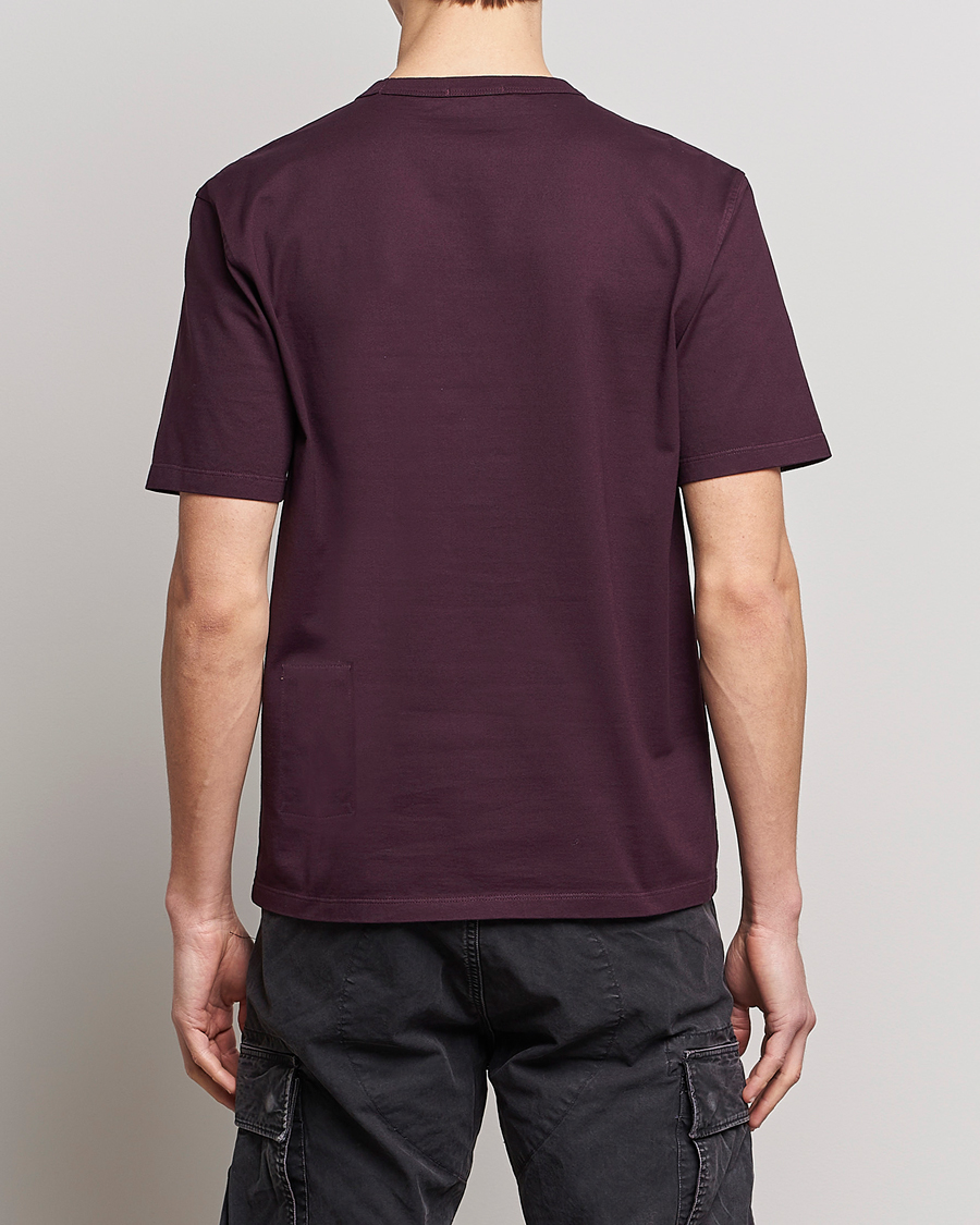 Heren | T-shirts | Ten c | Garment Dyed Cotton Jersey T-Shirt Blackberry
