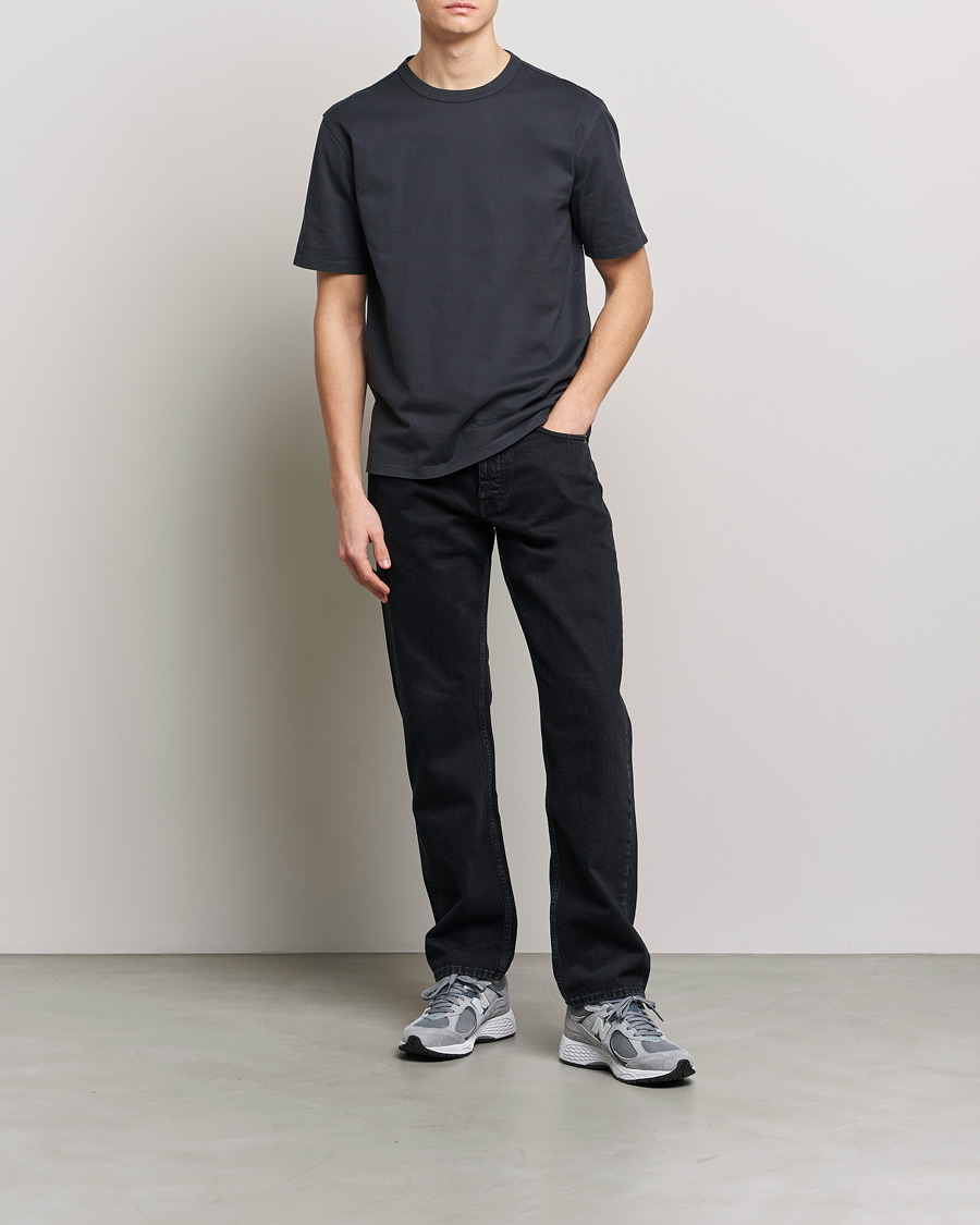 Heren | T-shirts | Ten c | Garment Dyed Cotton Jersey T-Shirt Blue Grey