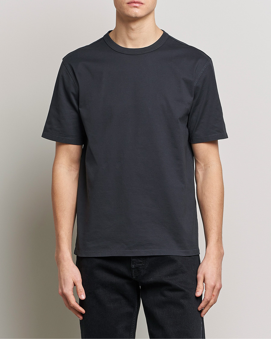 Heren | T-shirts | Ten c | Garment Dyed Cotton Jersey T-Shirt Blue Grey