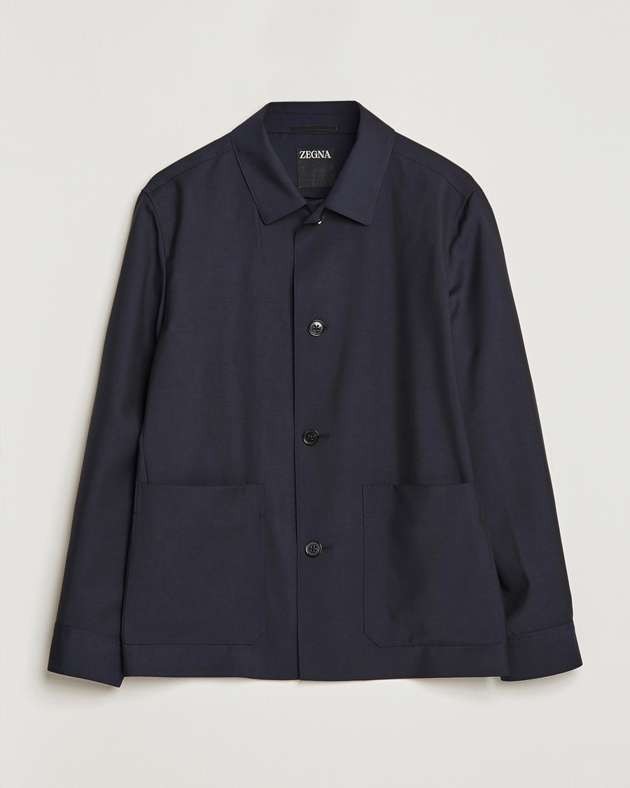 Heren | Jassen | Zegna | Wool/Mohair Chore Jacket Navy