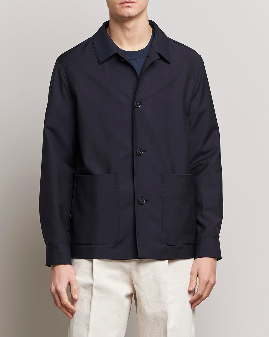 Heren | Jassen | Zegna | Wool/Mohair Chore Jacket Navy