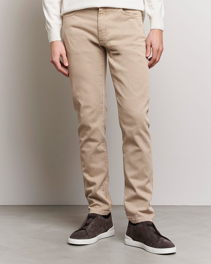 Heren | Broeken | Zegna | Slim Fit Dyed 5-Pocket Pants Brown