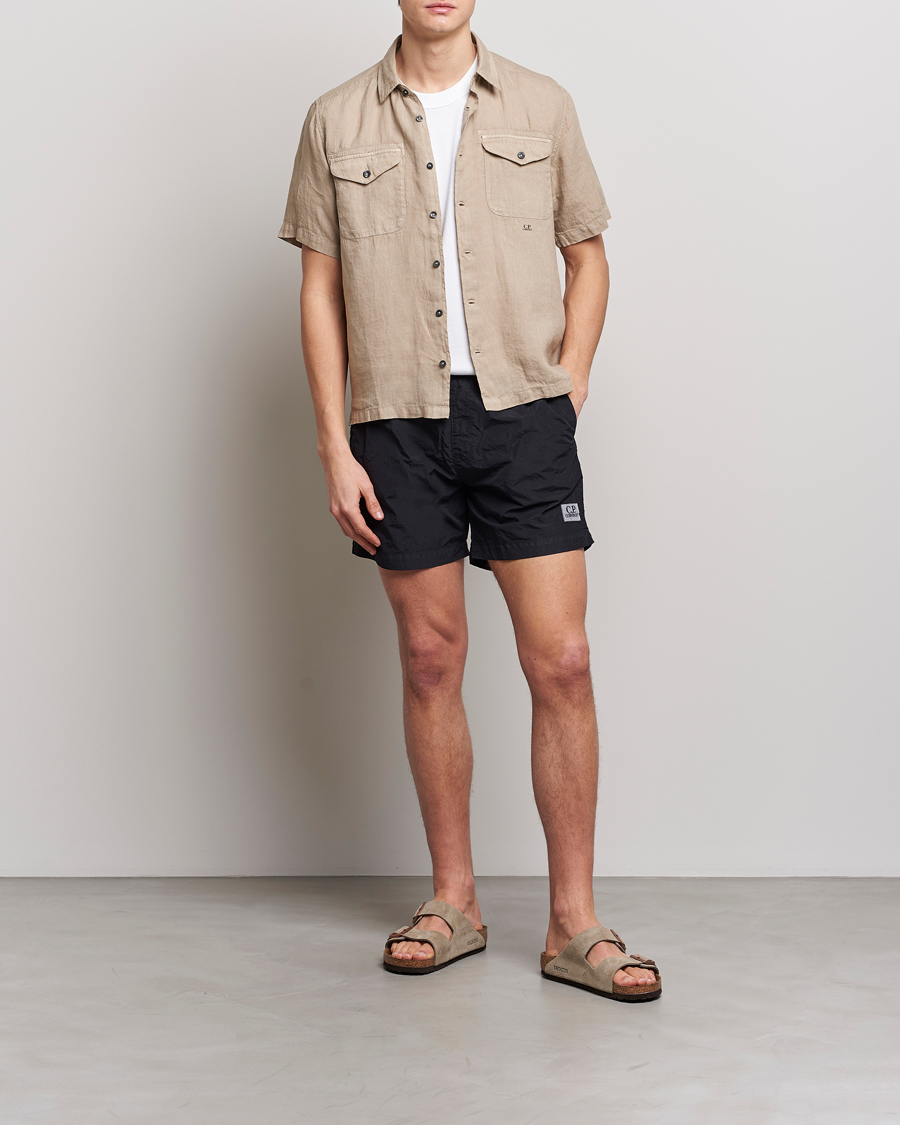 Heren | Zwembroek | C.P. Company | Flatt Nylon Garment Dyed Swimshorts Black