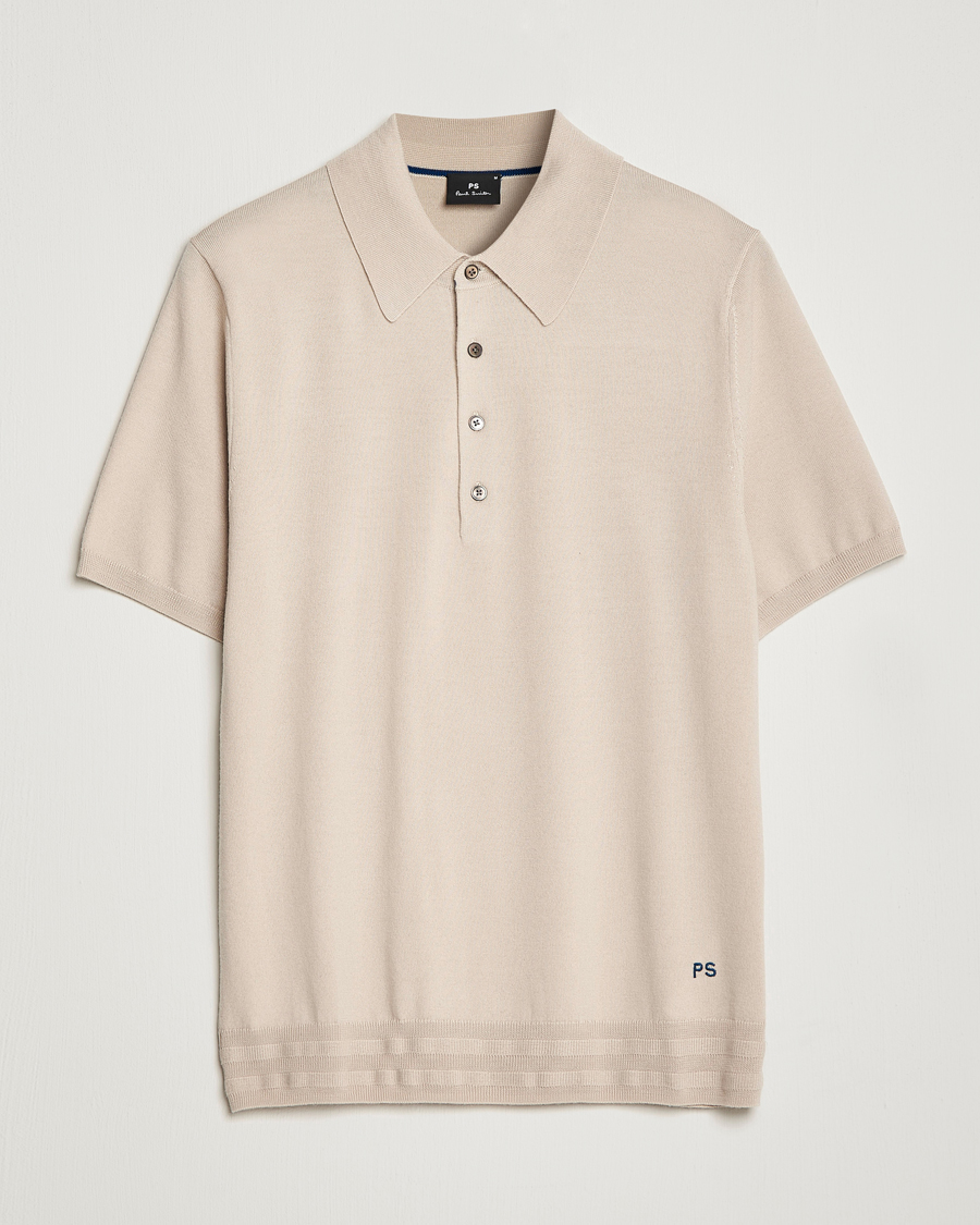 Heren | Truien | PS Paul Smith | Merino Wool Polo Brown