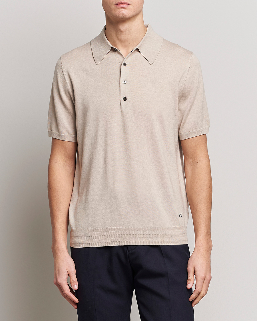 Heren | Truien | PS Paul Smith | Merino Wool Polo Brown