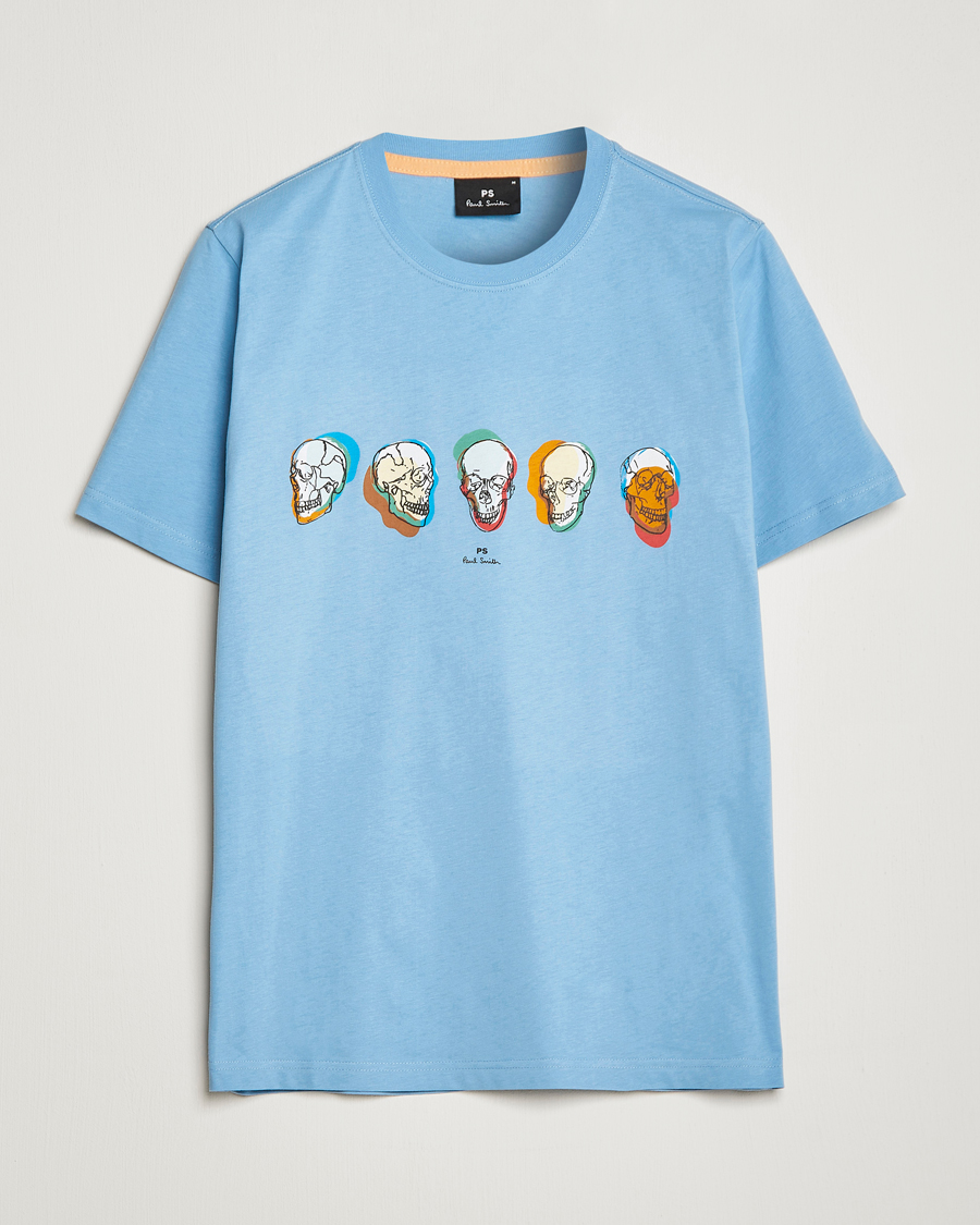 Heren | T-shirts | PS Paul Smith | Organic Cotton Skull T-Shirt Light Blue