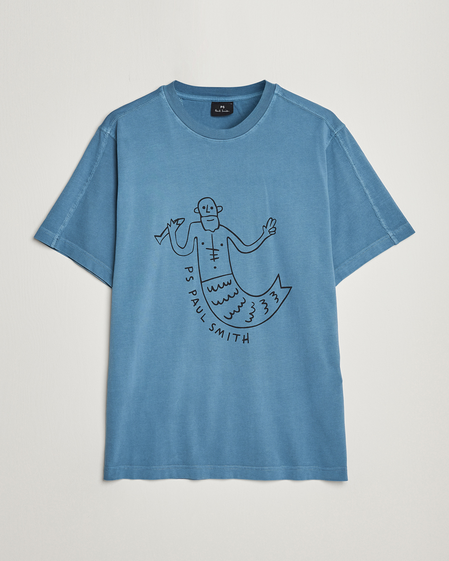 Heren | T-shirts | PS Paul Smith | Organic Cotton Manmaid T-Shirt Blue