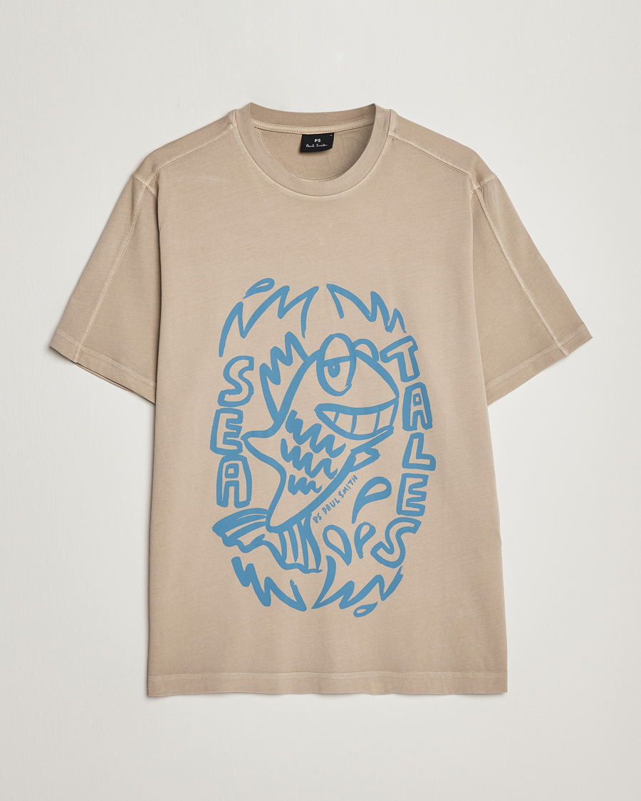 Heren | T-shirts | PS Paul Smith | Organic Cotton Sea Tales T-Shirt Grey