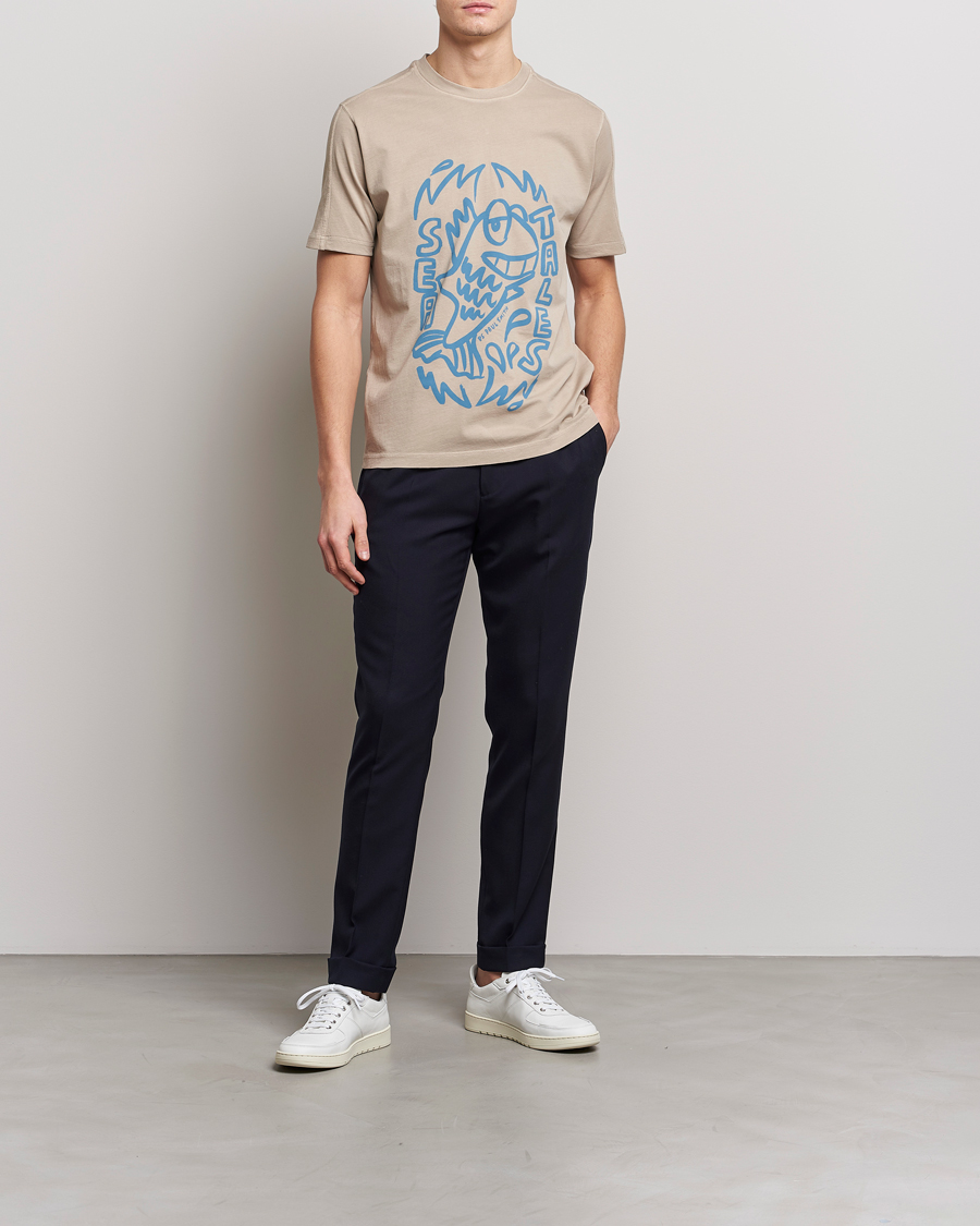 Heren | T-shirts | PS Paul Smith | Organic Cotton Sea Tales T-Shirt Grey