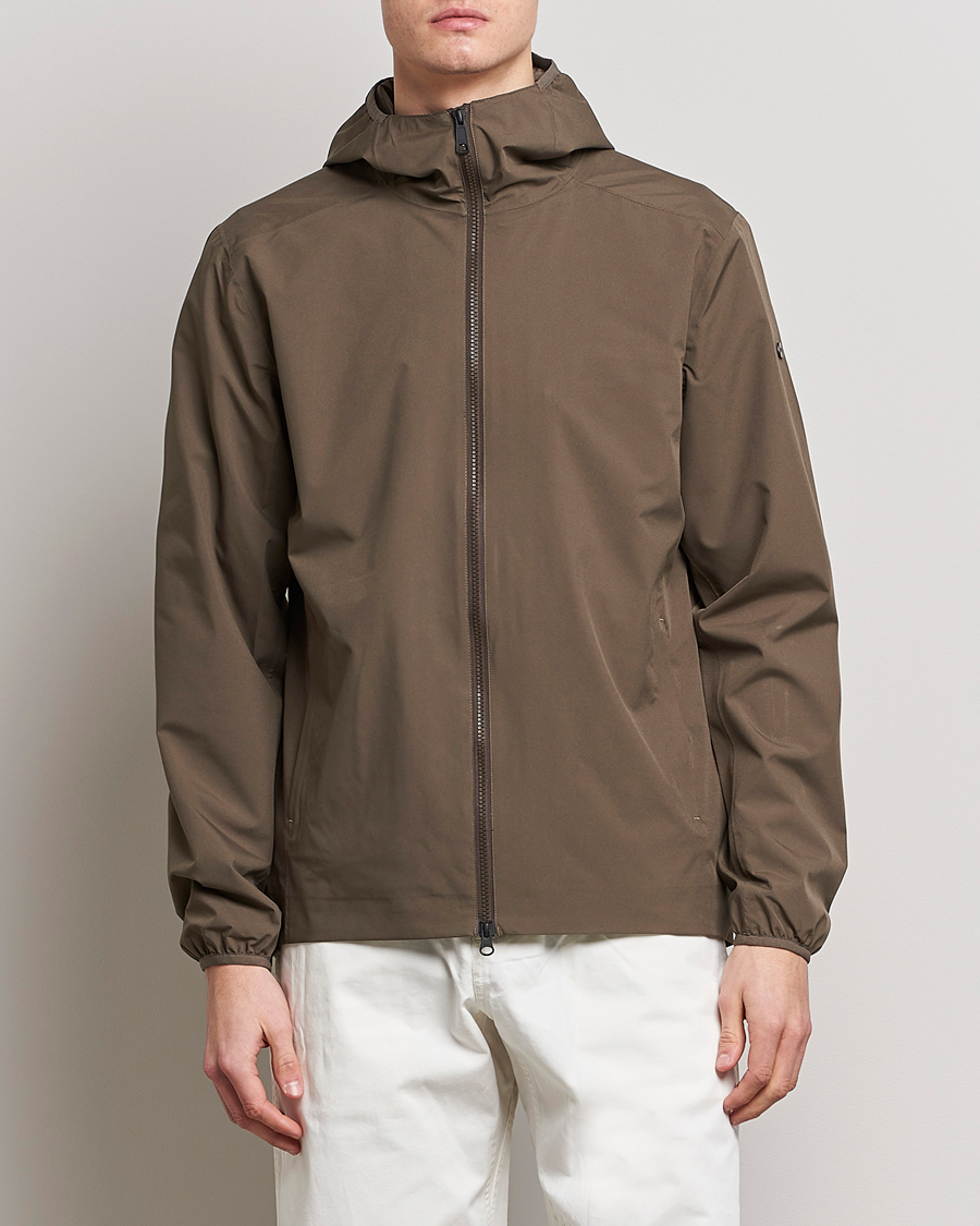 Heren | Jassen | Scandinavian Edition | Hood Waterproof Jacket Major Brown