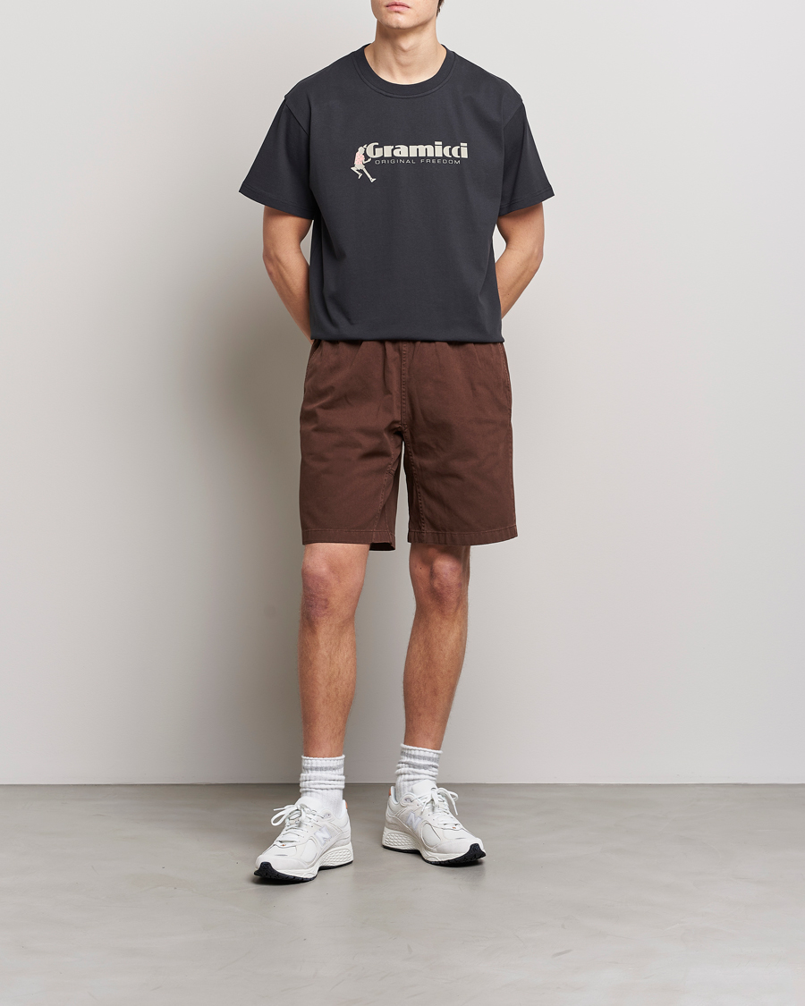 Heren | T-shirts | Gramicci | Organic Cotton Dancing Man T-Shirt Vintage Black
