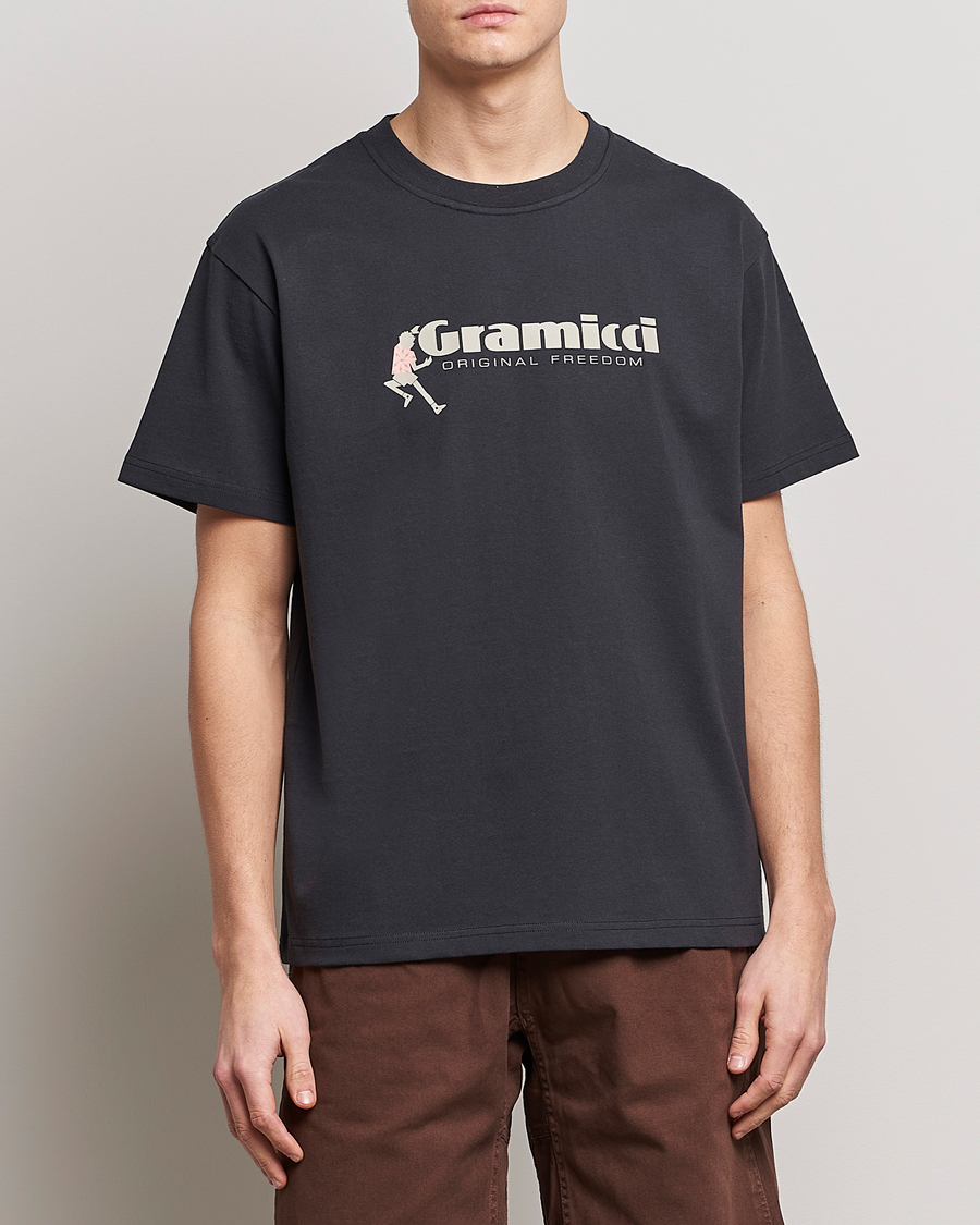 Heren | T-shirts | Gramicci | Organic Cotton Dancing Man T-Shirt Vintage Black