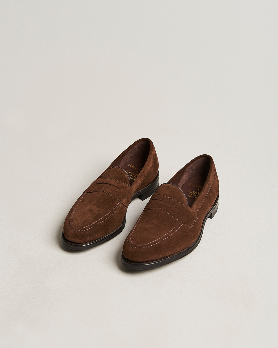 Heren | Handgemaakte schoenen | Loake 1880 | Grant Shadow Sole Brown Suede