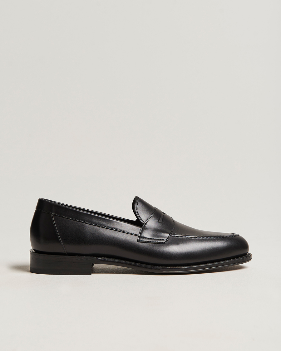 Heren | Instappers | Loake 1880 | Hornbeam Eco Penny Loafer Black Calf