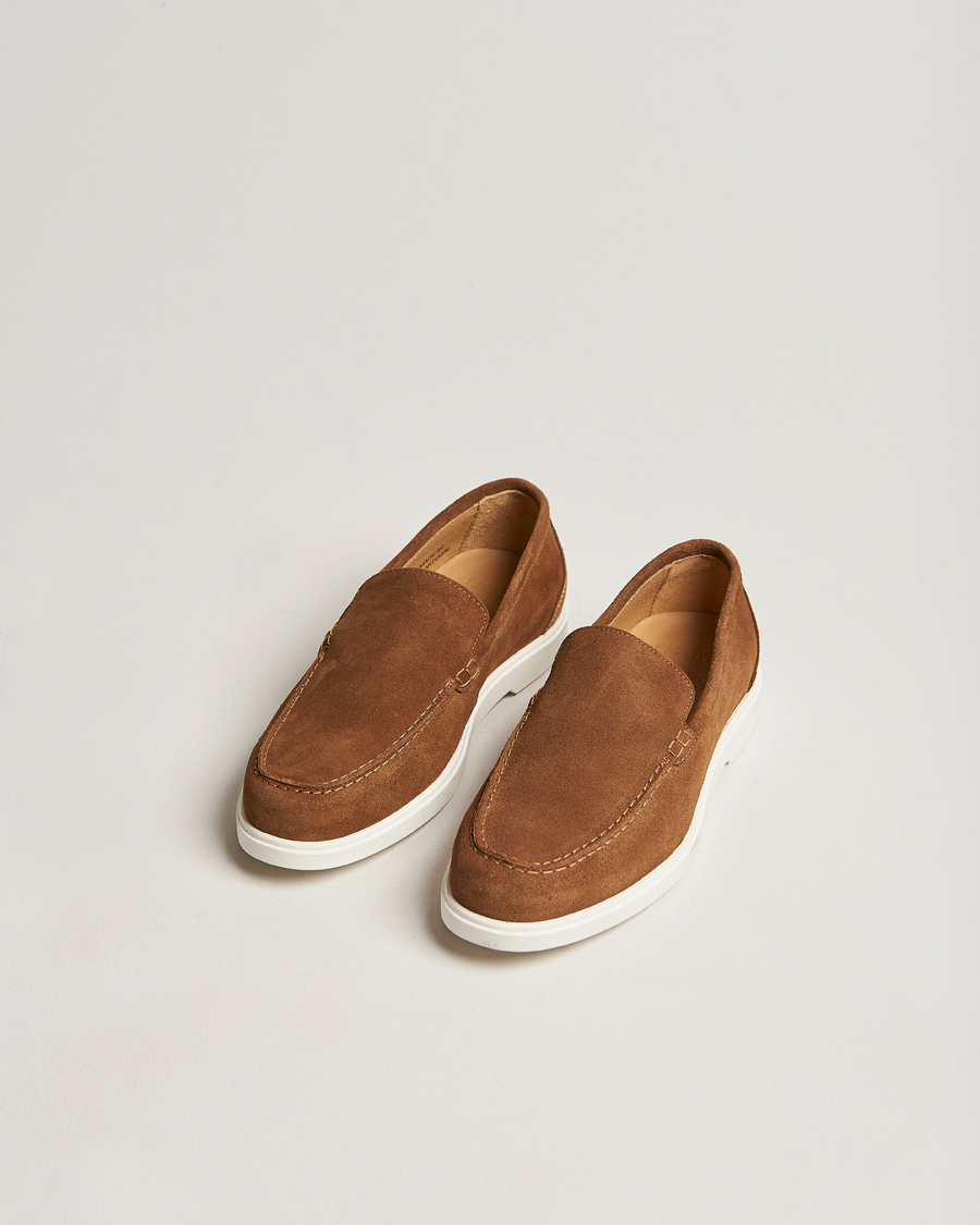 Heren | Instappers | Loake 1880 | Tuscany Suede Loafer Chestnut