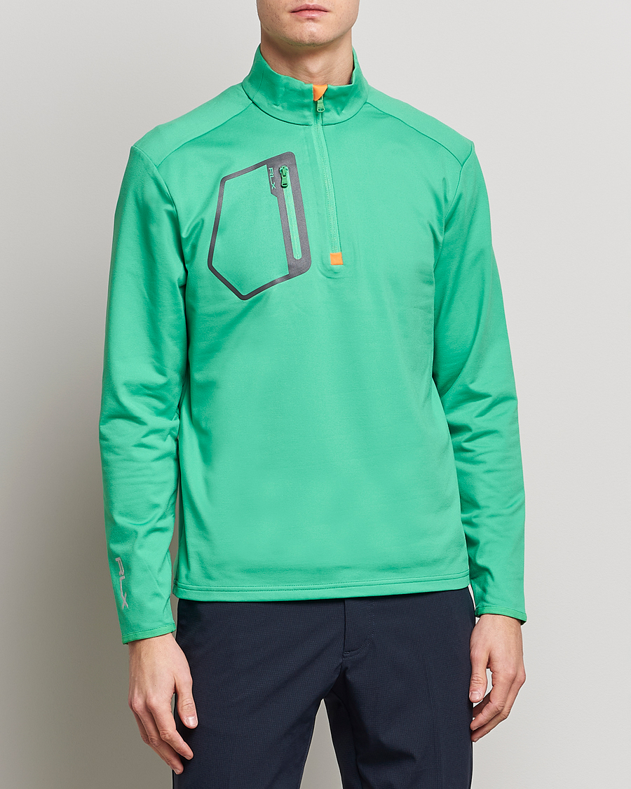 Heren | Truien | RLX Ralph Lauren | Luxury Jersey Half Zip Vineyard Green