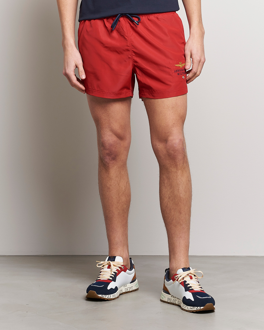 Heren | Zwembroek | Aeronautica Militare | Costume Swim Shorts Red