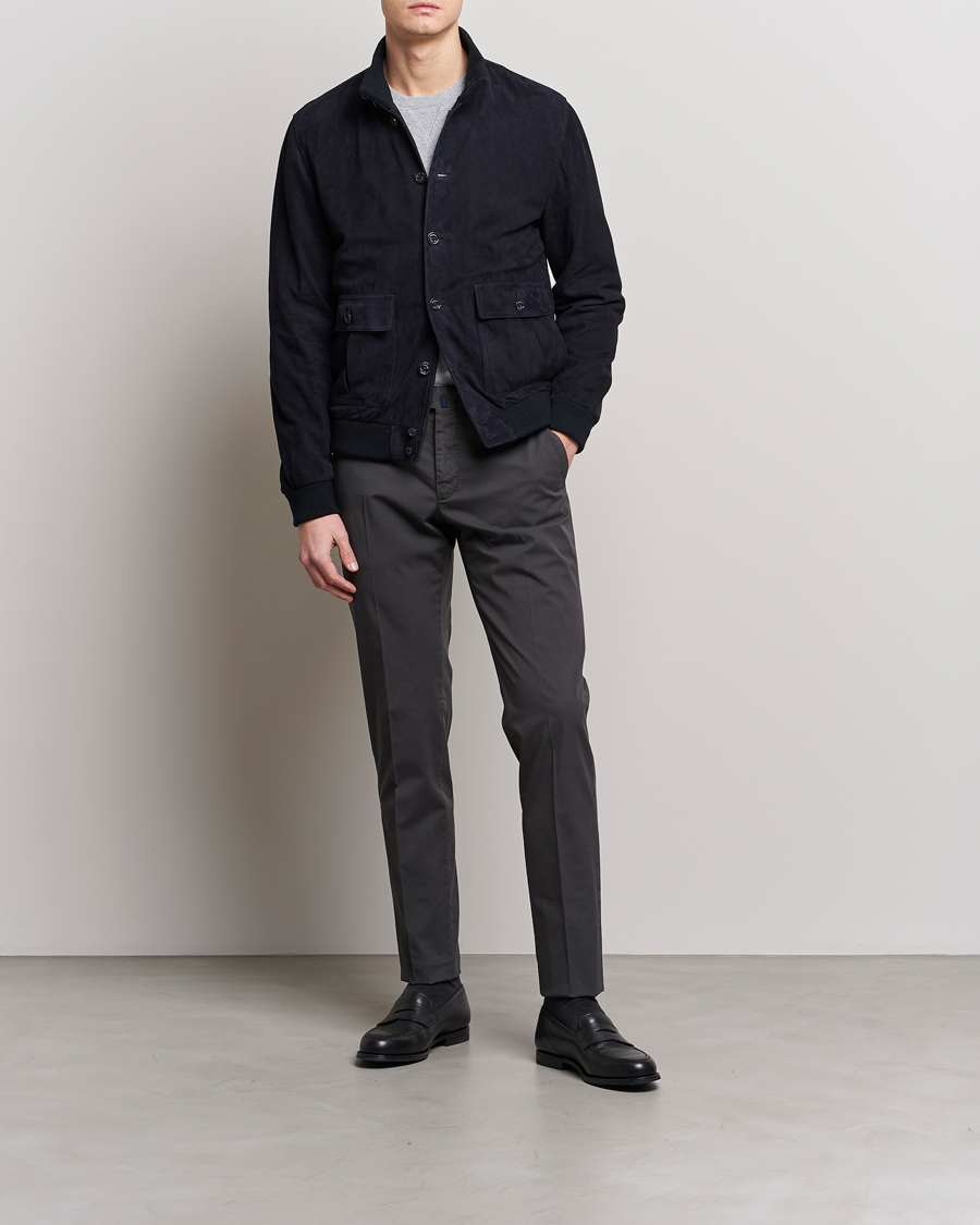 Heren | Jassen | Valstar | Valstarino Suede Jacket Navy