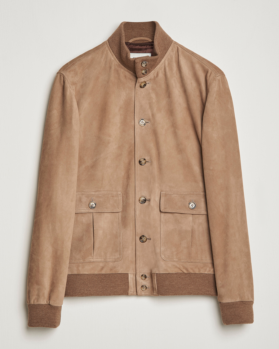 Heren | Jassen | Valstar | Valstarino Suede Jacket Light Beige
