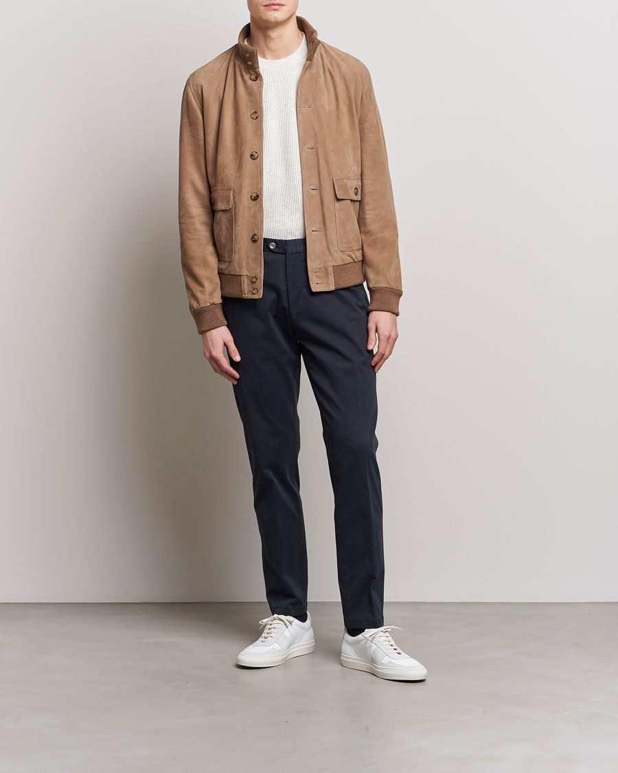 Heren | Jassen | Valstar | Valstarino Suede Jacket Light Beige