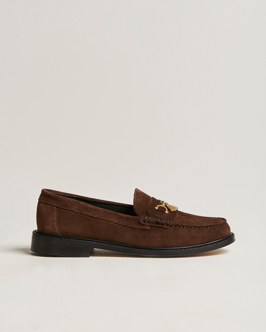 Heren | VINNY's Luxe Moccasin Loafer Dark Brown Suede | VINNY's | Luxe Moccasin Loafer Dark Brown Suede