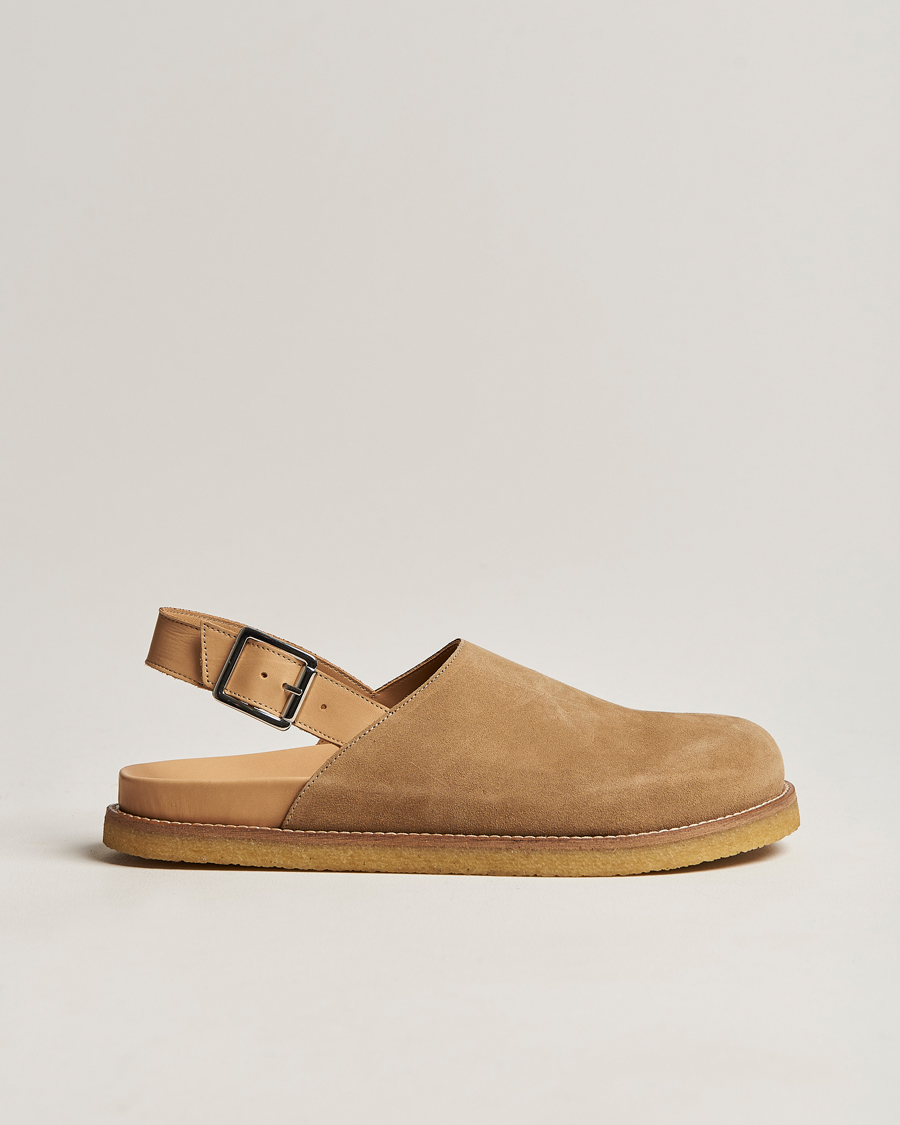 Heren | VINNY's Strapped Mule Sand Suede | VINNY's | Strapped Mule Sand Suede