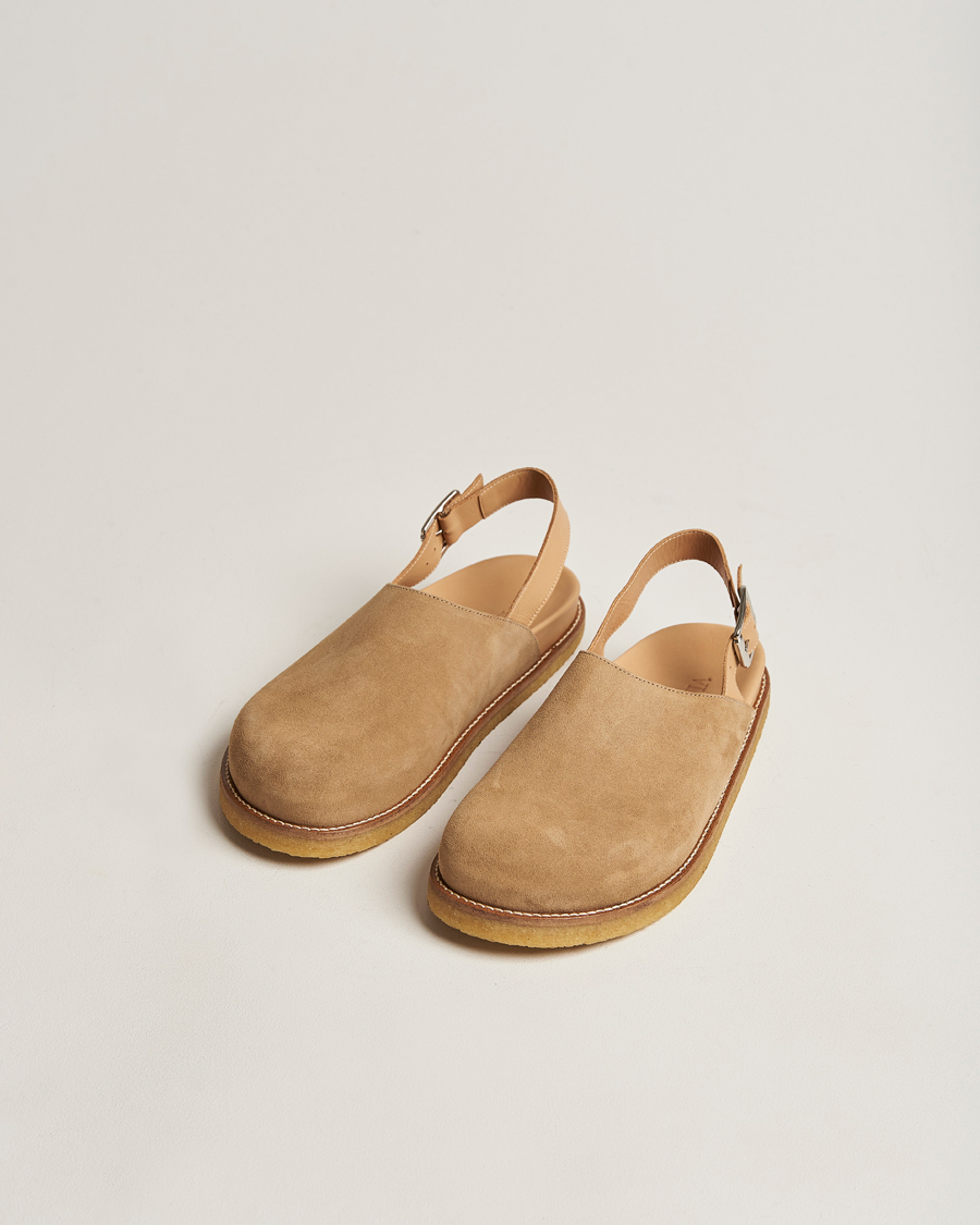 Heren | VINNY's Strapped Mule Sand Suede | VINNY's | Strapped Mule Sand Suede
