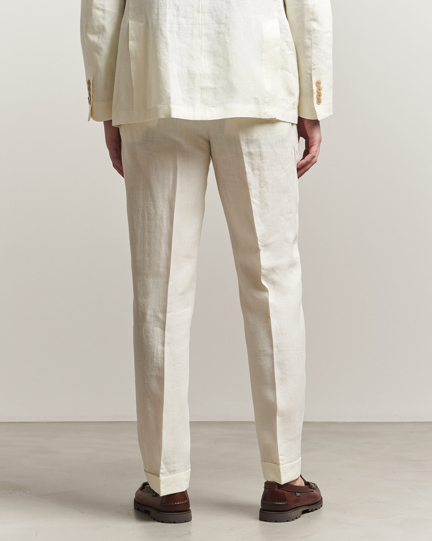 Heren | Broeken | Polo Ralph Lauren | Linen Pleated Trousers Cream