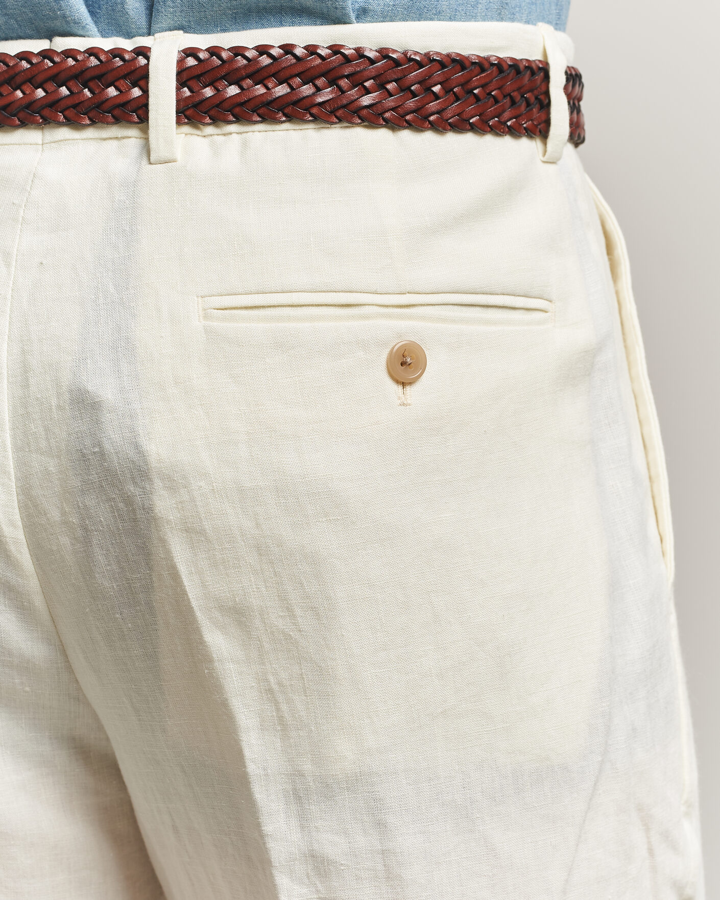 Heren | Broeken | Polo Ralph Lauren | Linen Pleated Trousers Cream