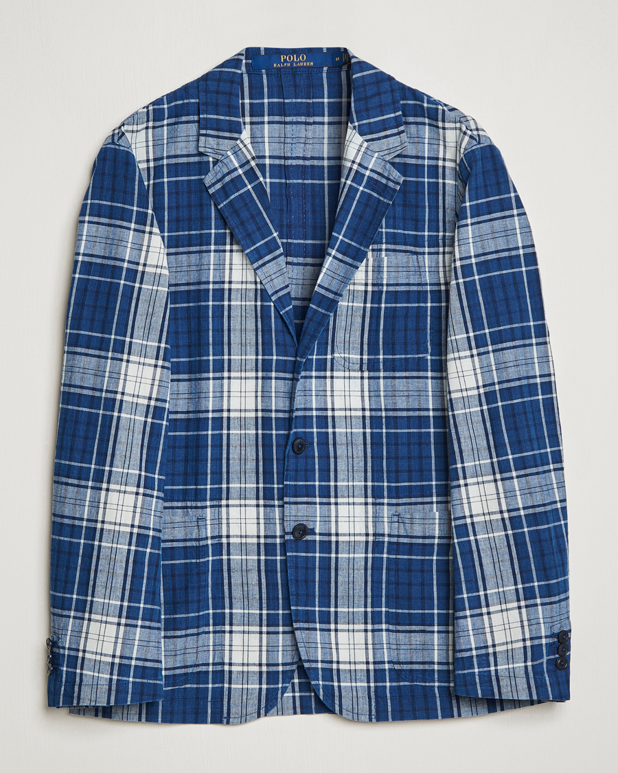 Heren | Blazers | Polo Ralph Lauren | Madras Indigo Checked Sportcoat Blue Multi