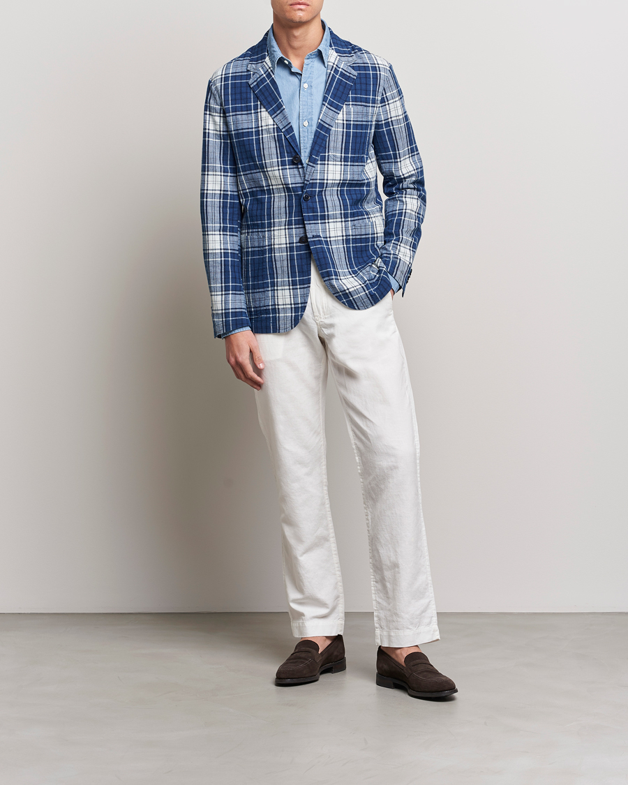 Heren | Blazers | Polo Ralph Lauren | Madras Indigo Checked Sportcoat Blue Multi