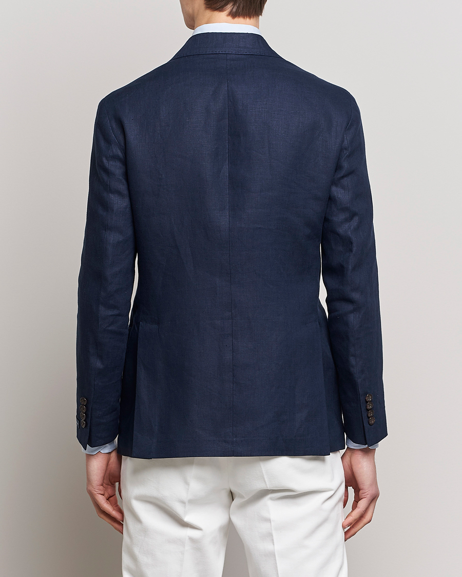 Heren | Blazers | Polo Ralph Lauren | Linen Double Breasted Sportcoat Dark Navy
