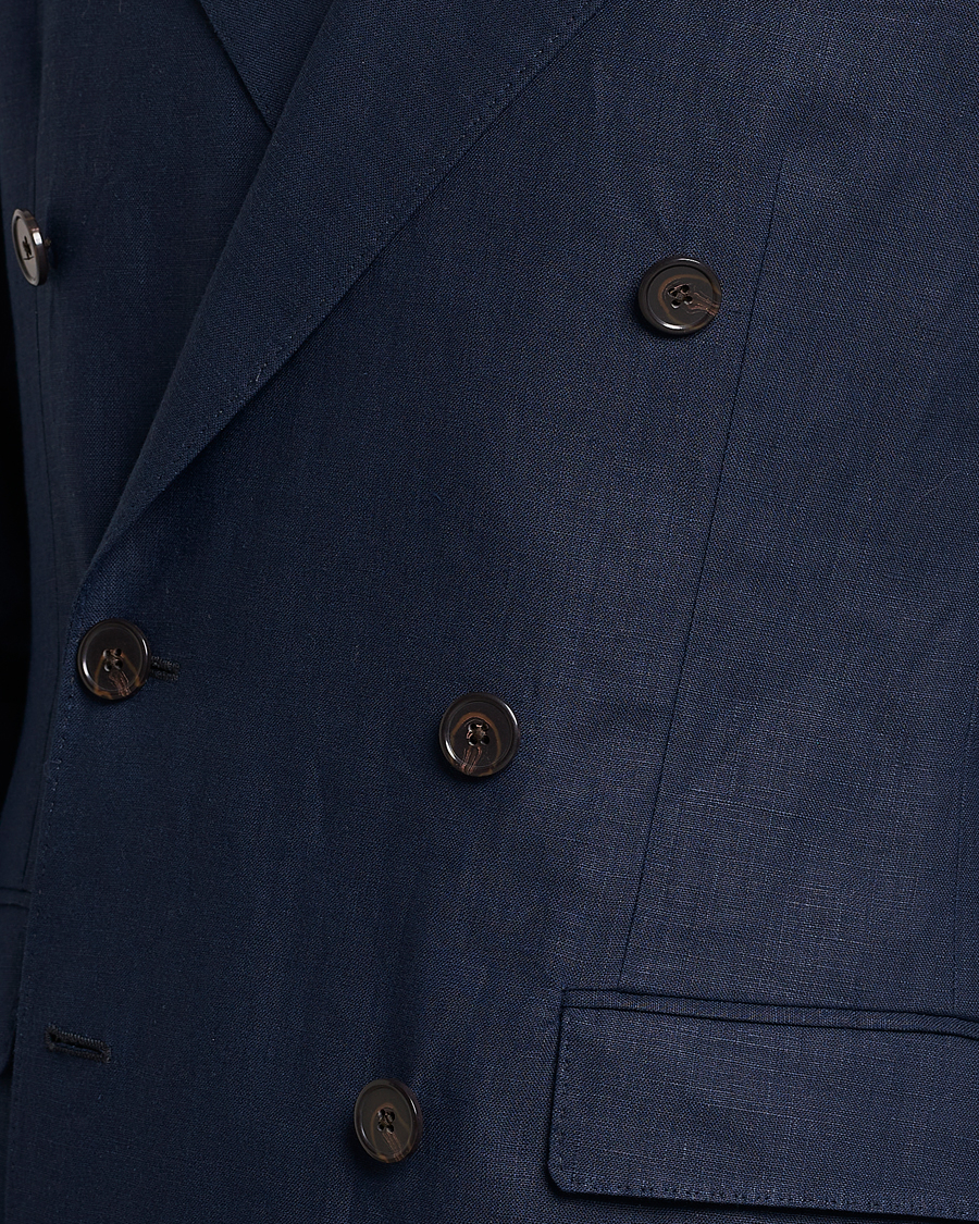 Heren | Blazers | Polo Ralph Lauren | Linen Double Breasted Sportcoat Dark Navy