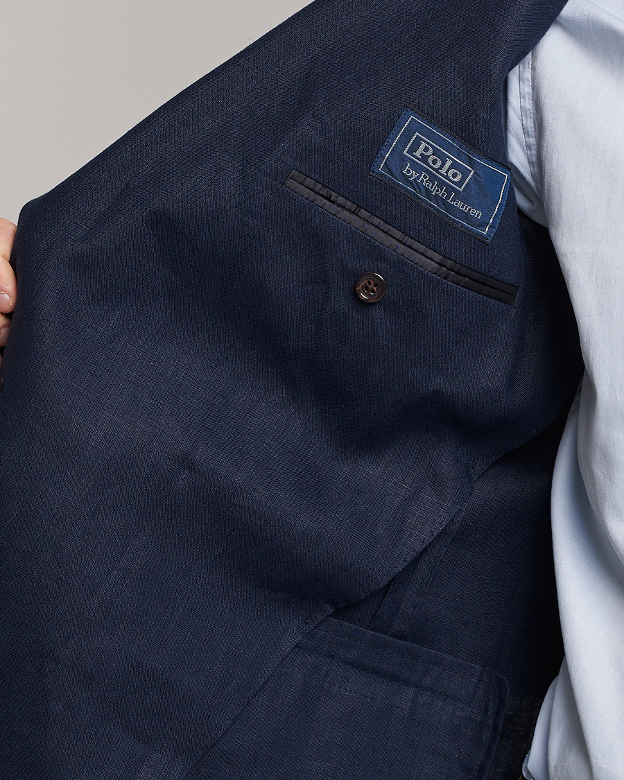 Heren | Blazers | Polo Ralph Lauren | Linen Double Breasted Sportcoat Dark Navy