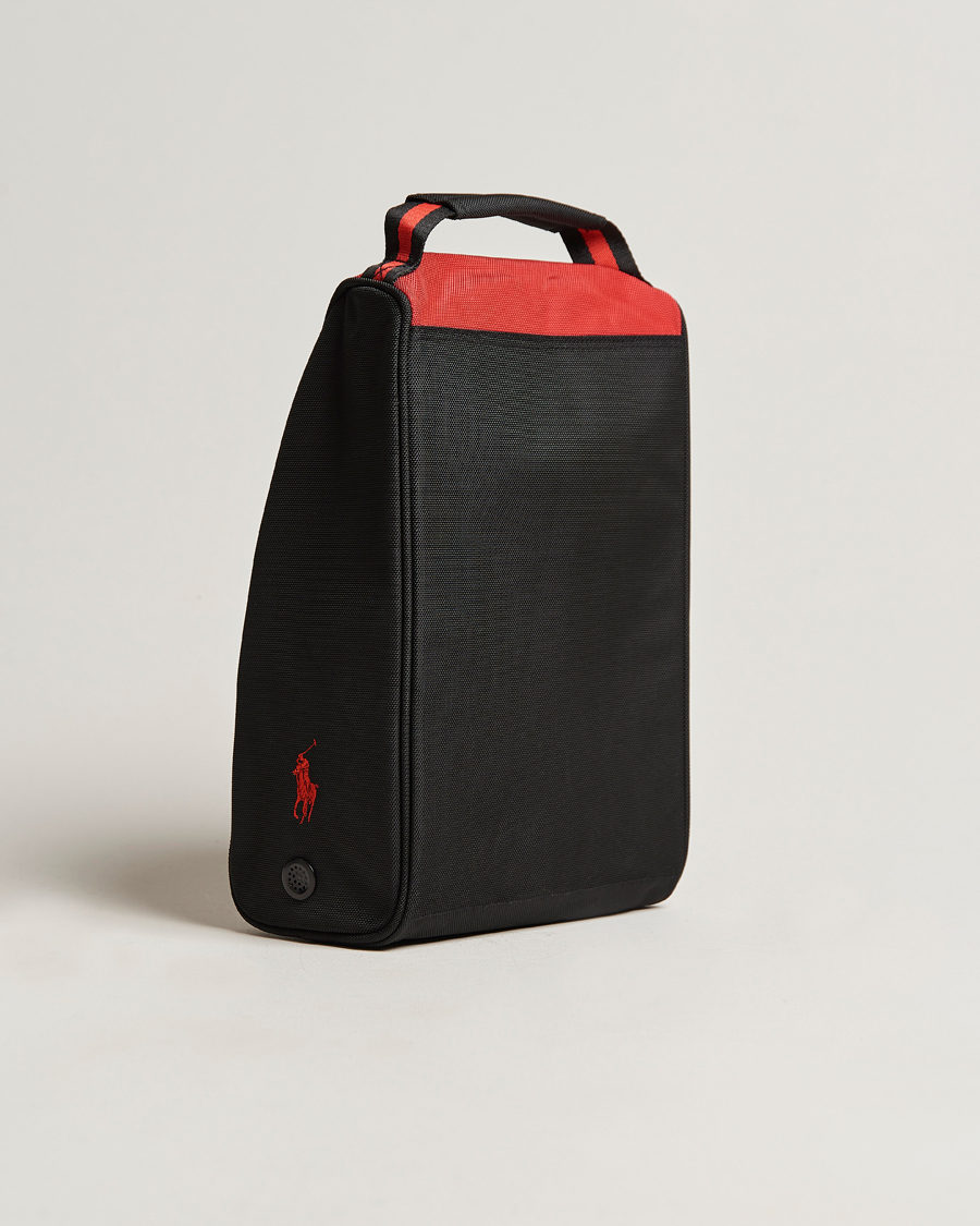 Heren | RLX Ralph Lauren Golf Shoe Bag Black/Red | RLX Ralph Lauren | Golf Shoe Bag Black/Red