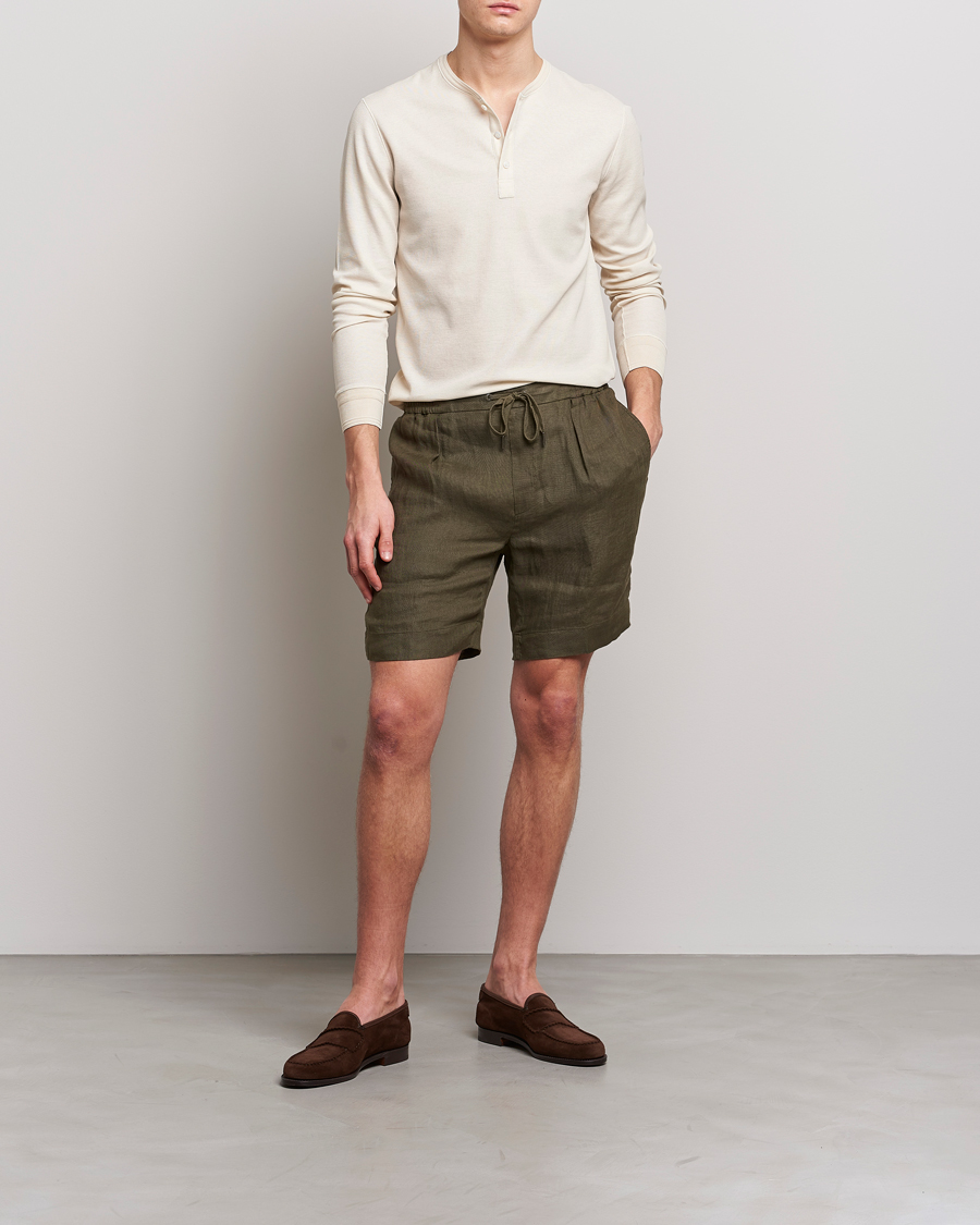 Heren | Truien | Ralph Lauren Purple Label | Cotton/Silk Henley Cream