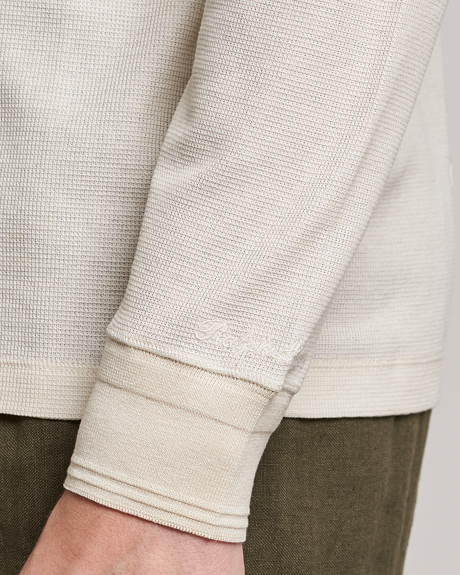 Heren | Truien | Ralph Lauren Purple Label | Cotton/Silk Henley Cream