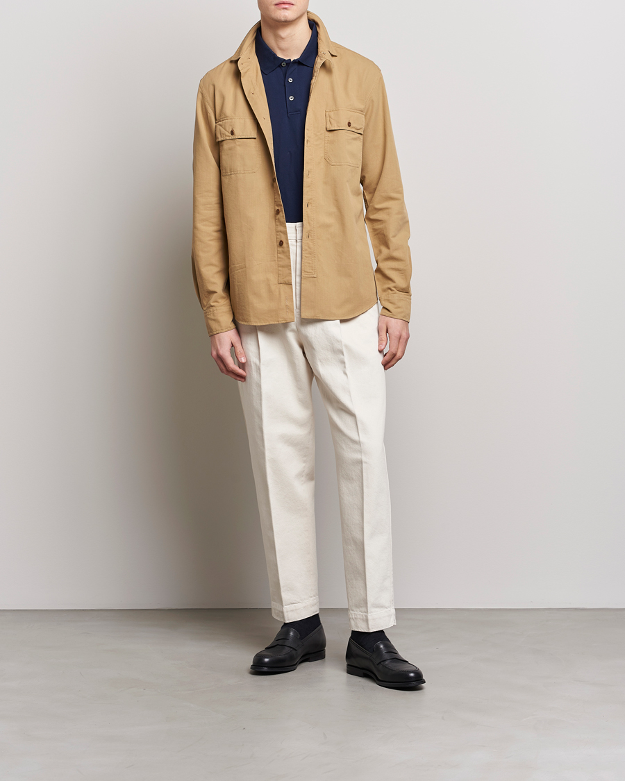 Heren | Overhemden | Ralph Lauren Purple Label | Cotton Explorer Shirt Khaki