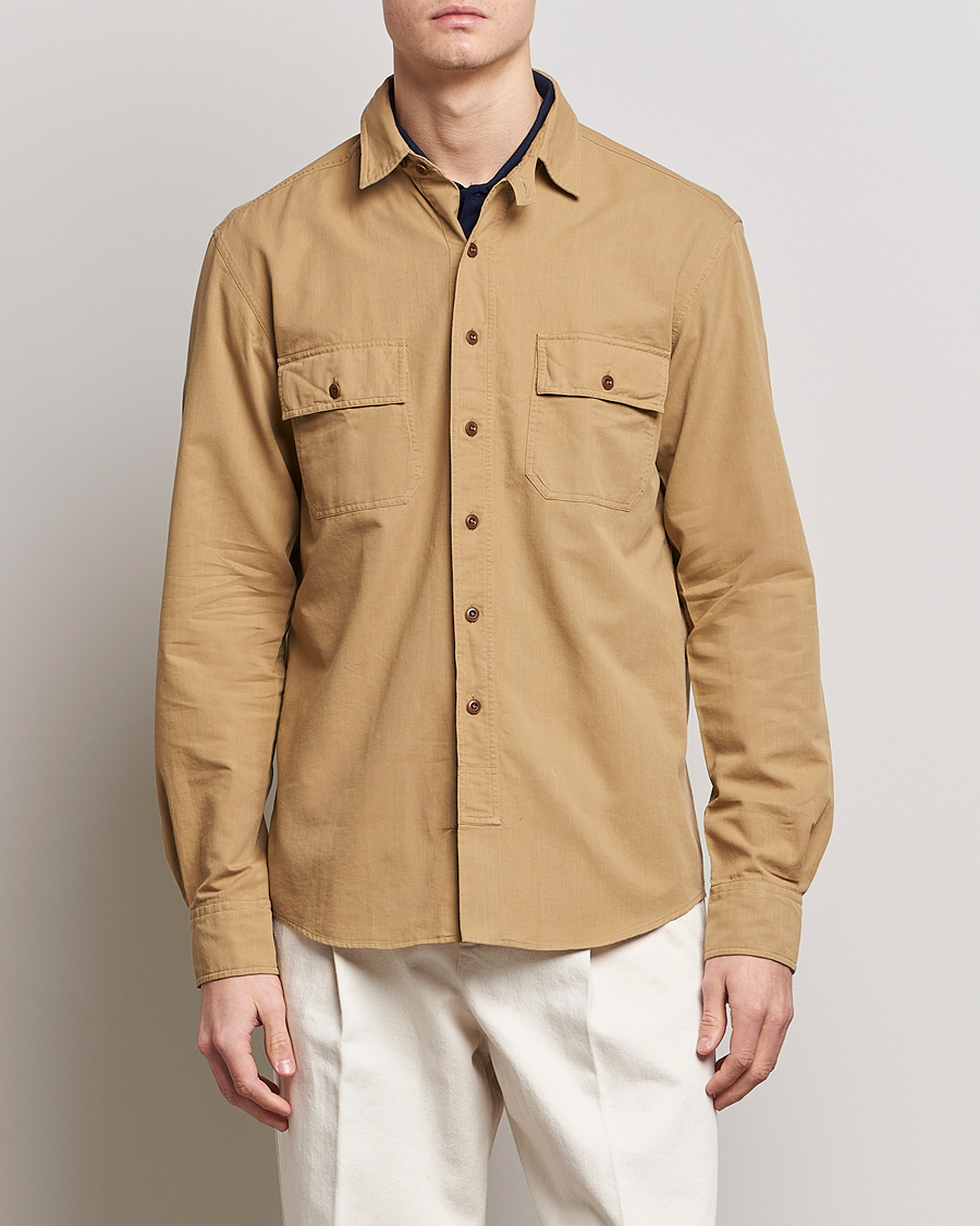 Heren | Overhemden | Ralph Lauren Purple Label | Cotton Explorer Shirt Khaki