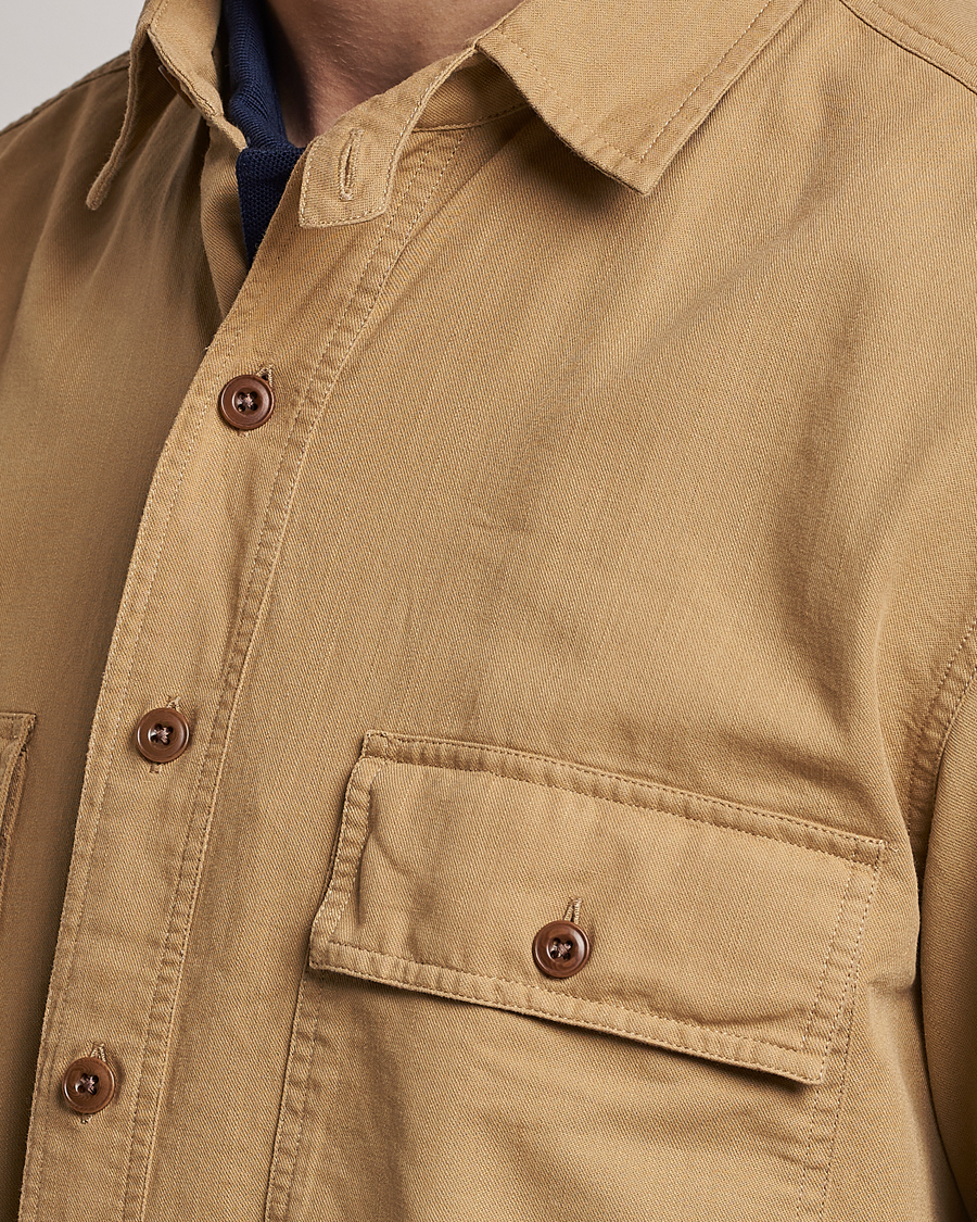 Heren | Overhemden | Ralph Lauren Purple Label | Cotton Explorer Shirt Khaki