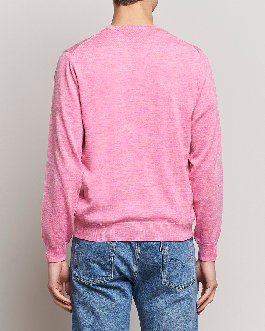 Heren | Truien | Stenströms | Merino Crew Neck Pink