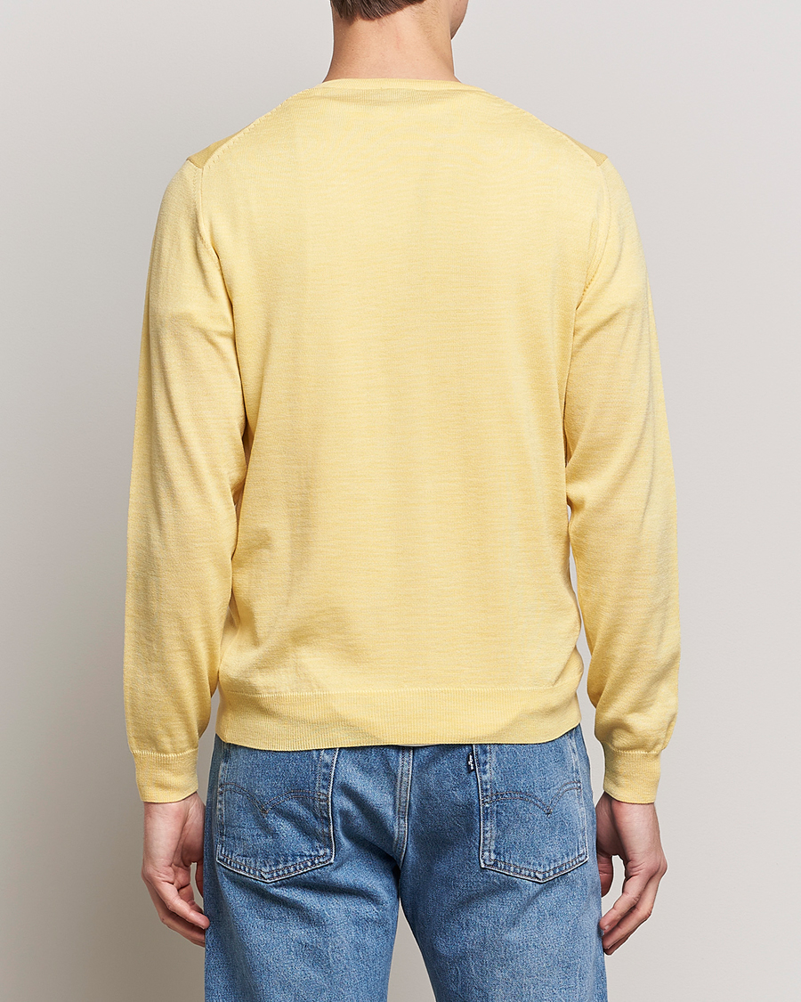Heren | Truien | Stenströms | Merino Crew Neck Yellow