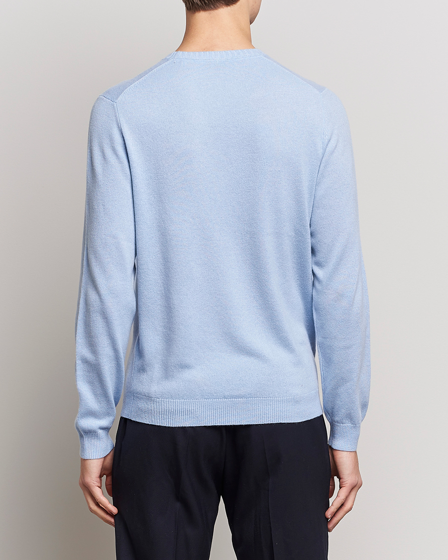 Heren | Truien | Stenströms | Cashmere Crew Neck Light Blue