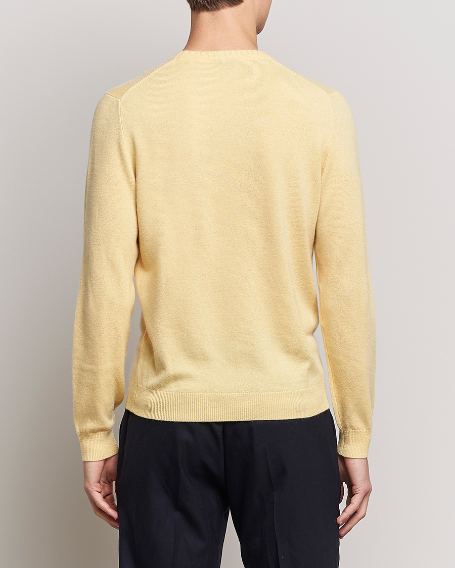 Heren | Truien | Stenströms | Cashmere Crew Neck Yellow