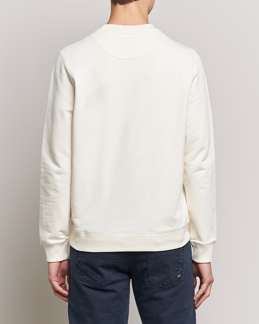 Heren | Truien | Stenströms | Cotton Collage Crew Neck White