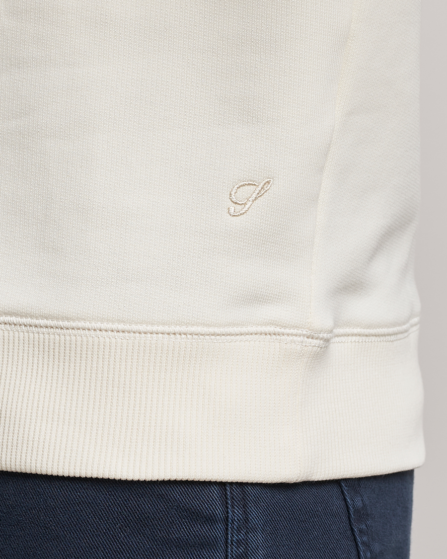 Heren | Truien | Stenströms | Cotton Collage Crew Neck White