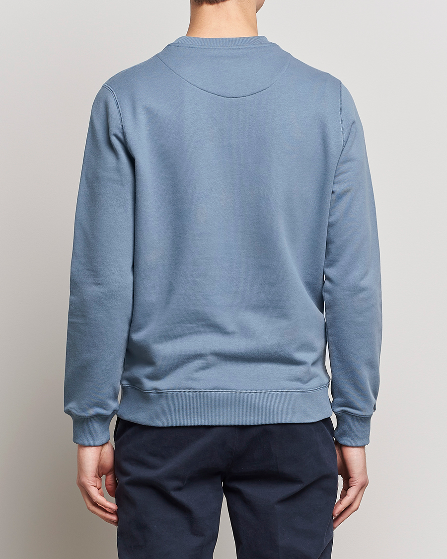 Heren | Truien | Stenströms | Cotton Collage Crew Neck Blue