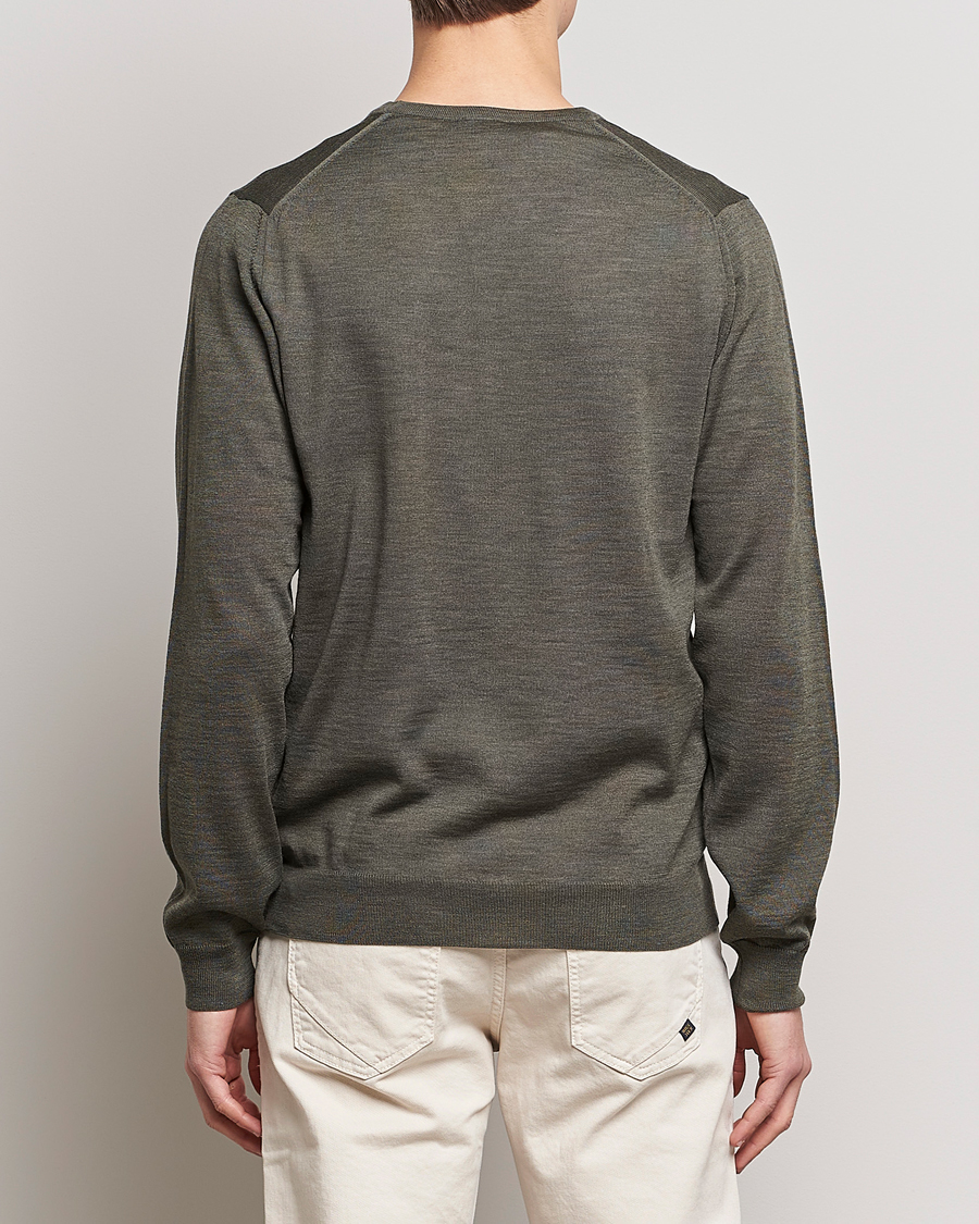 Heren | Truien | Stenströms | Merino Zegna Knitted Cardigan Dark Green