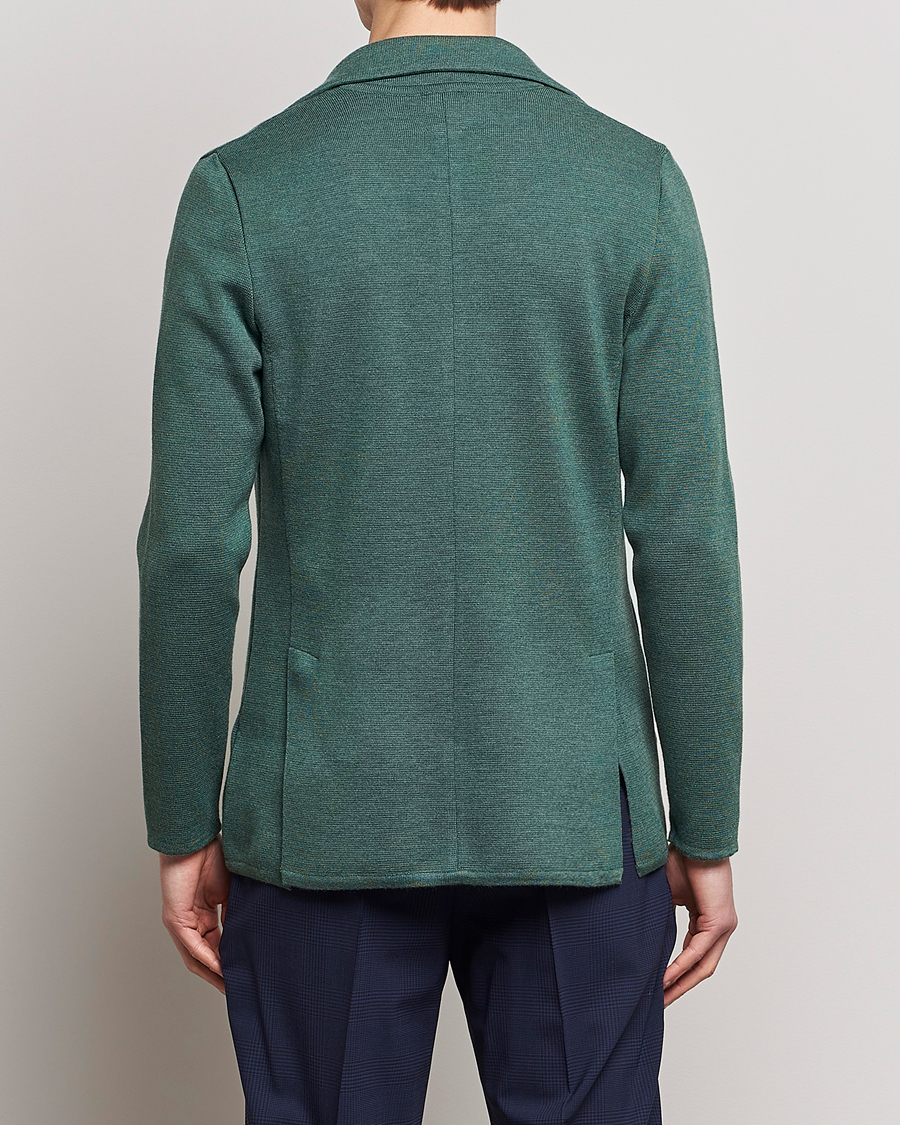 Heren | Blazers | Stenströms | Knitted Merino Blazer Green